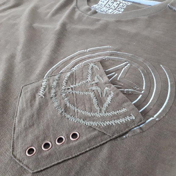 Bauhaus Vintage Olive Green Graphic T-shirt - Picture 4 of 14